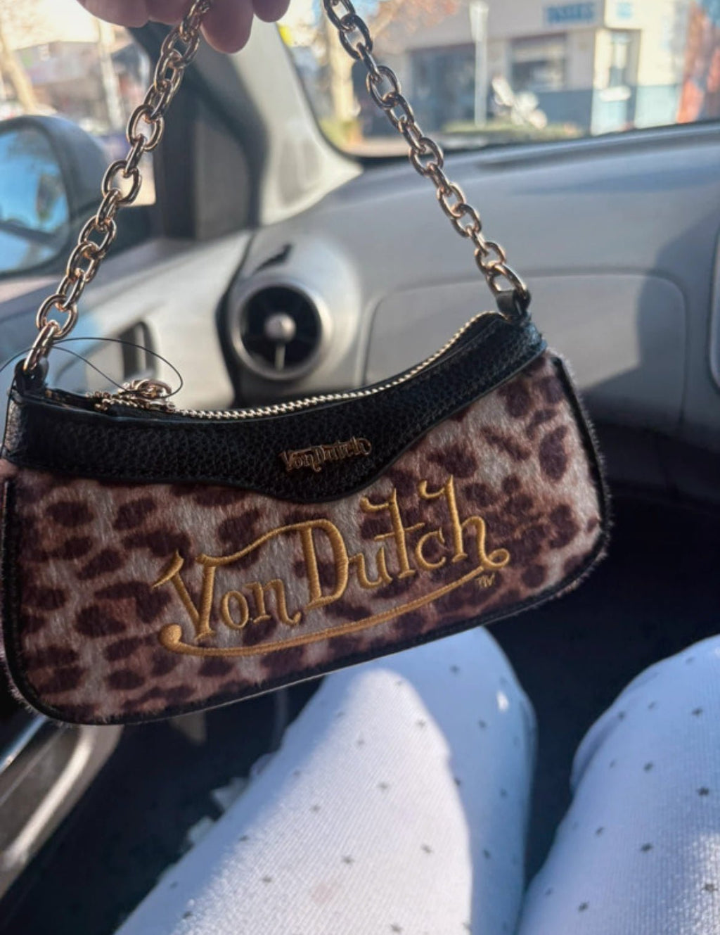 Von Dutch Y2K чанта с леопардов принт - Sunday West Boutique